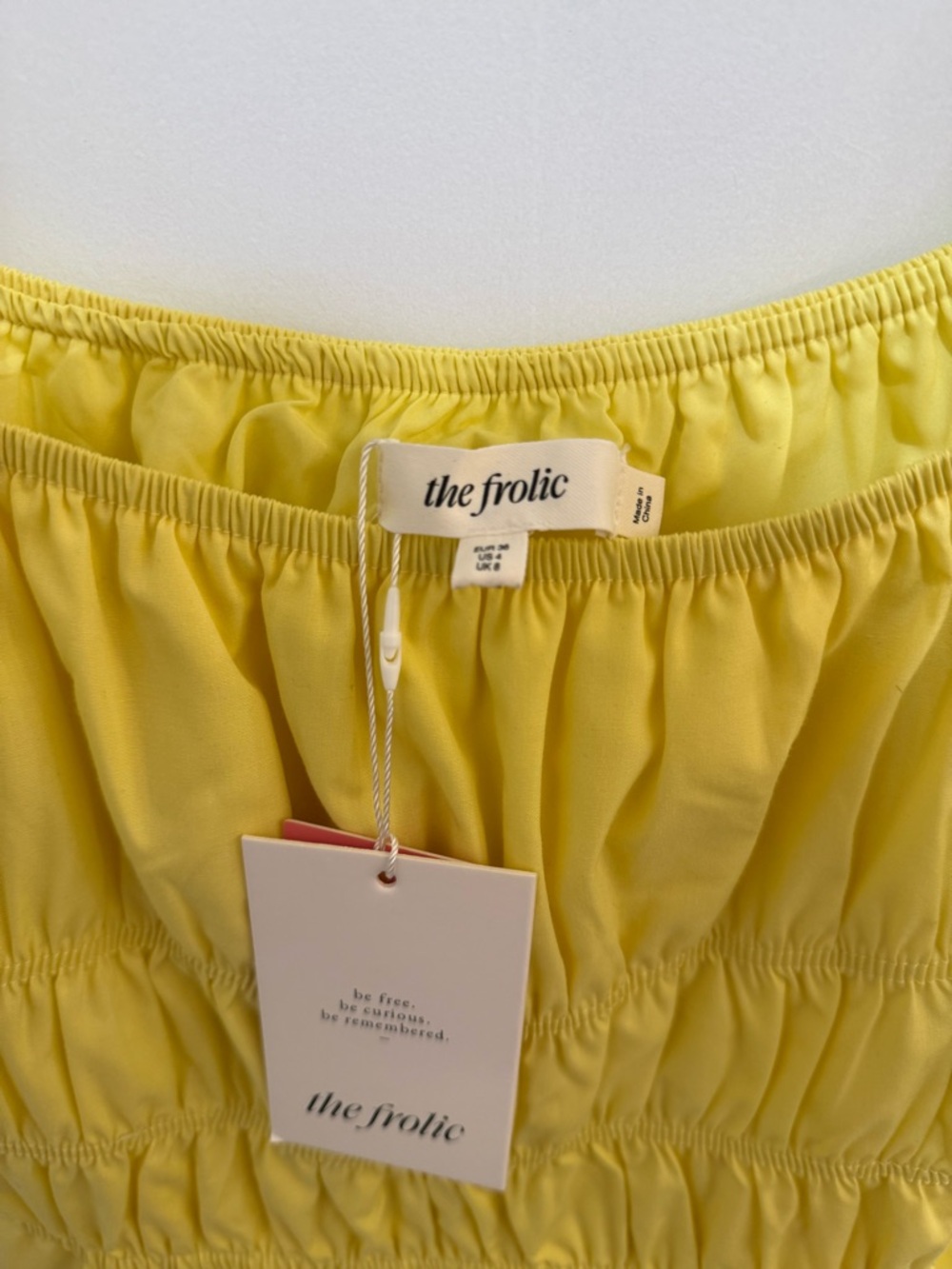 Anthropologie the frolic Yellow Puff-Sleeve Mini Dress - The Jolie - Picture 3 of 6